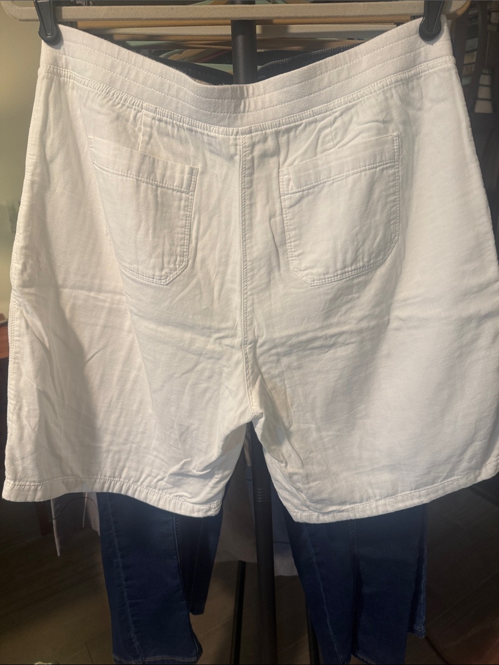 J Jill White Cotton Casual Shorts
